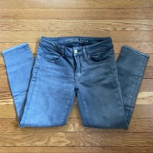 American Eagle Gray Jegging Crop Jeans | Size 0